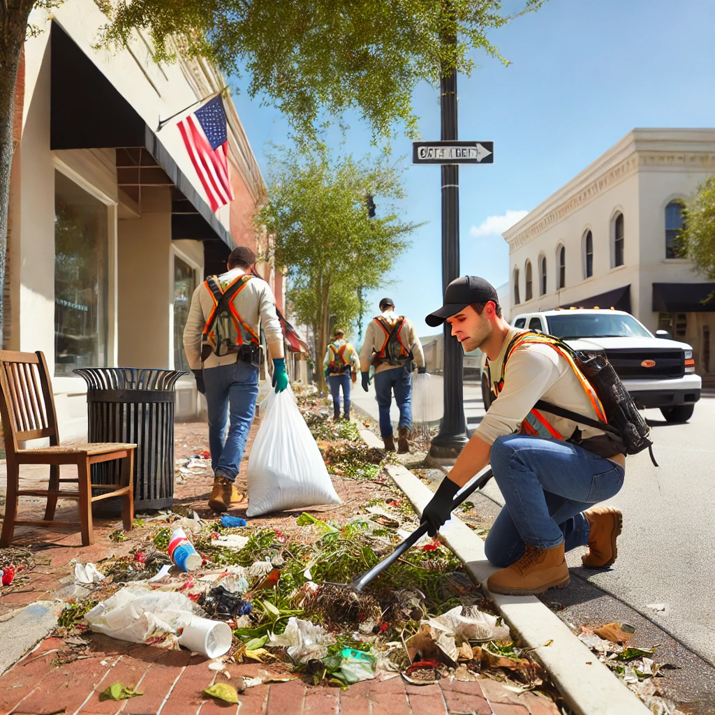 downtown debris removal