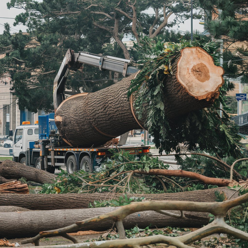 giant tree in street